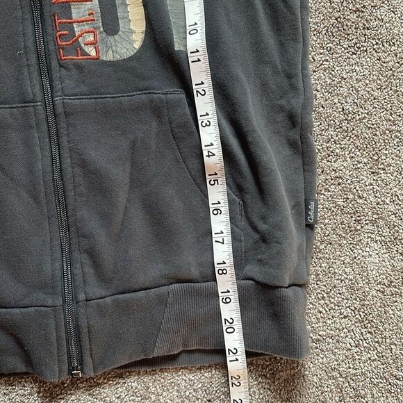 CABELAS camo boys hooded JACKET medium Fleece Lining - Picture 11 of 11